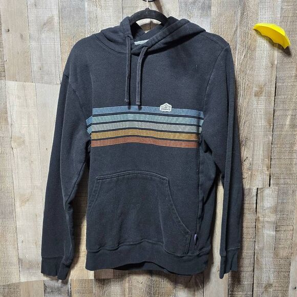 Patagonia Black Line Logo Ridge Stripe Uprisal Hoodie Pullover Jacket - Picture 2 of 5